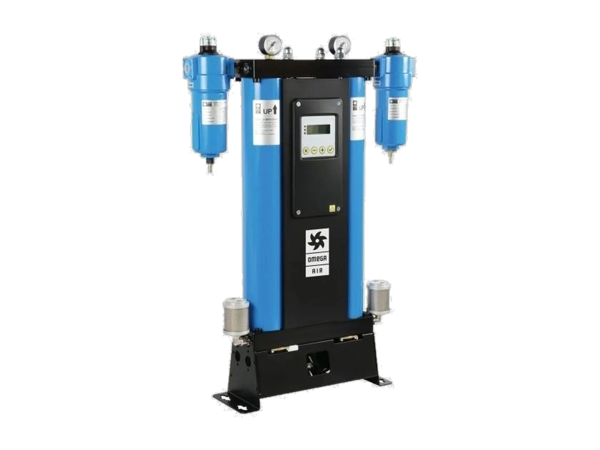 OMEGA AIR A-DRY heatless adsorption dryer with activated carbon tower
